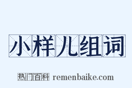 小样儿组词是什么意思的图片